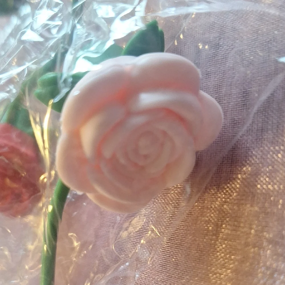 Set Of Rose Silicone Straw Topper - Straw Cover - Fits 10mm And Stanley